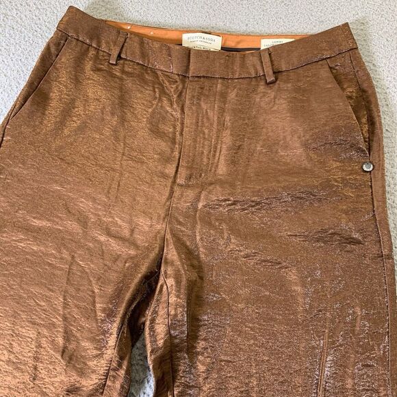 Scotch & Soda Cocktail Hour Pants Womens 29x30 Lowry Slim Shiny Disco Shimmery - Picture 3 of 13